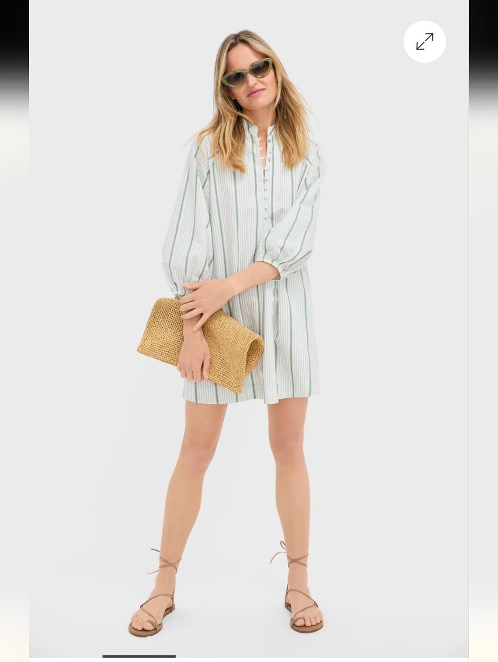 Tuckernuck Mondego Stripe Seersucker Mini Maryse Caftan